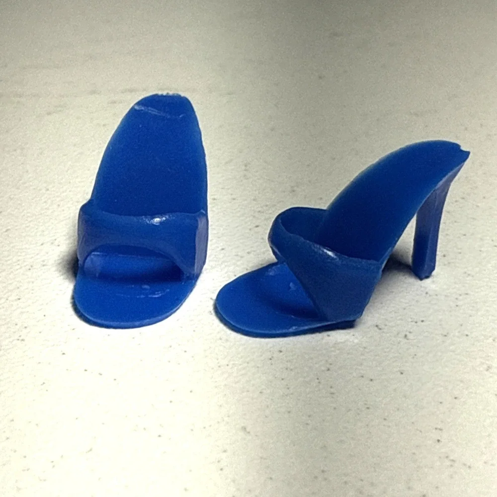 Vintage Barbie Open Toe Mules Heels Shoes 22 Pairs Pink Blue Yellow Philippines - Picture 2 of 10